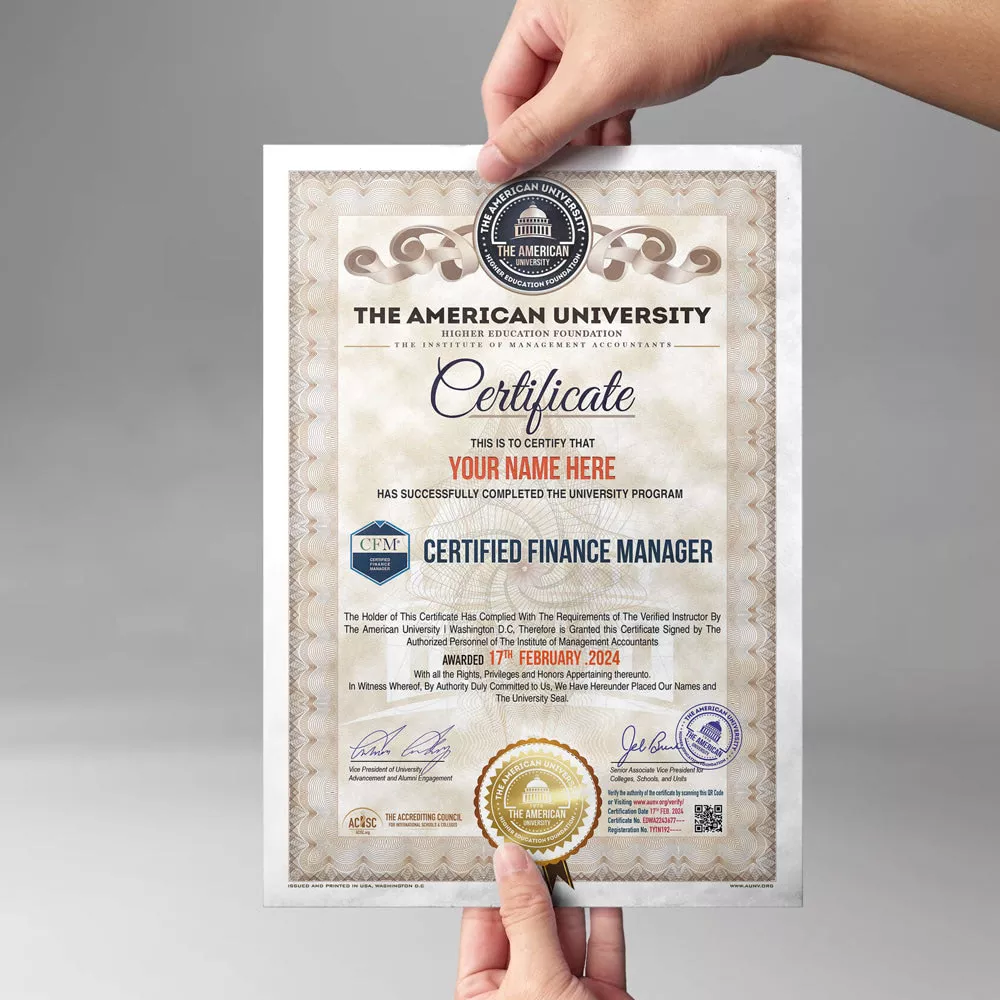 CFM™ | Certified Finance Manager Certificate